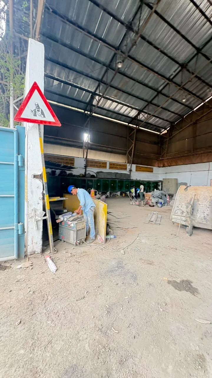 Industrial warehouse and maintenance work area
